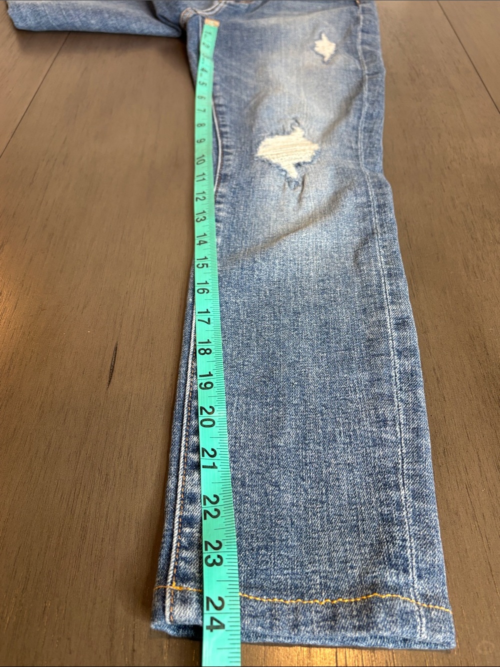 💙 7 For All Mankind High RIse Ankle Skinny Jeans Women’s 23 Distressed 💙 - Picture 13 of 14